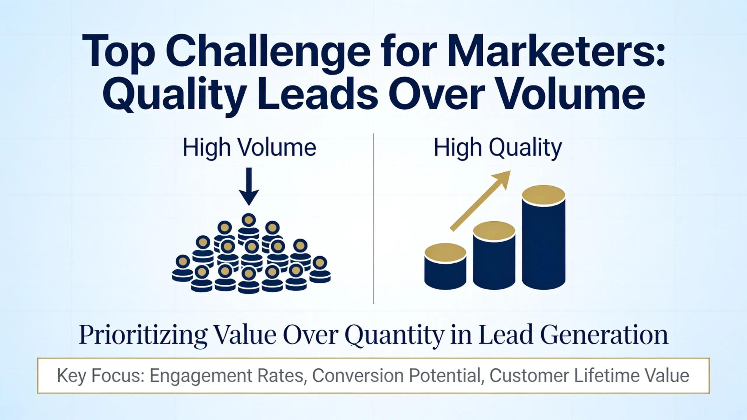 Generating quality leads, not just volume, remains the top challenge for most marketers heading